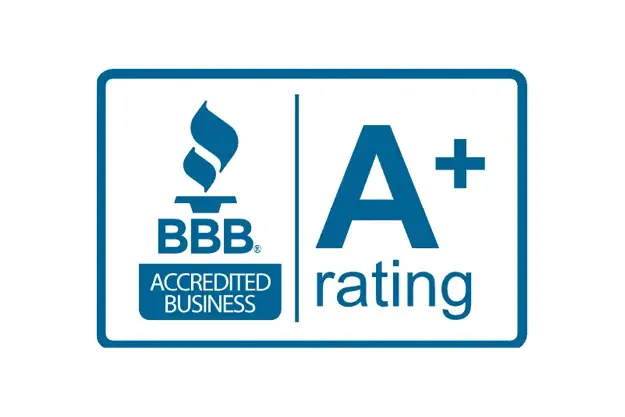Better Business Bureau (BBB) A+ Rating badge for Matco Moving Solutions