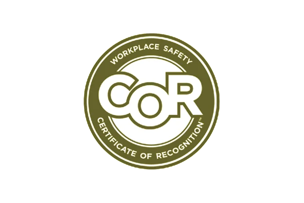 COR (Certificate of Recognition) workplace safety accreditation logo