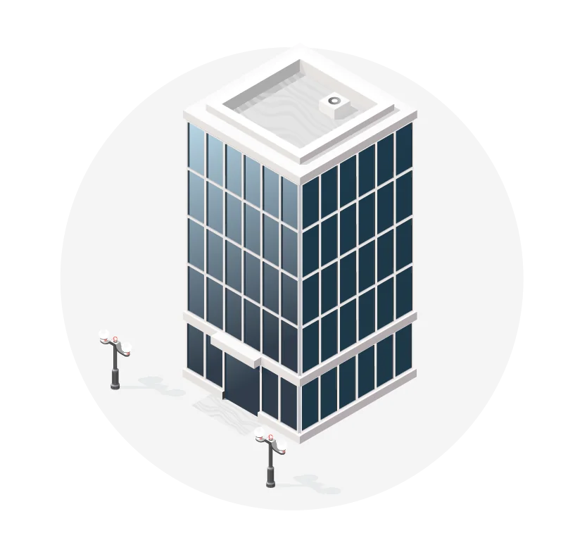 Commercial office building illustration